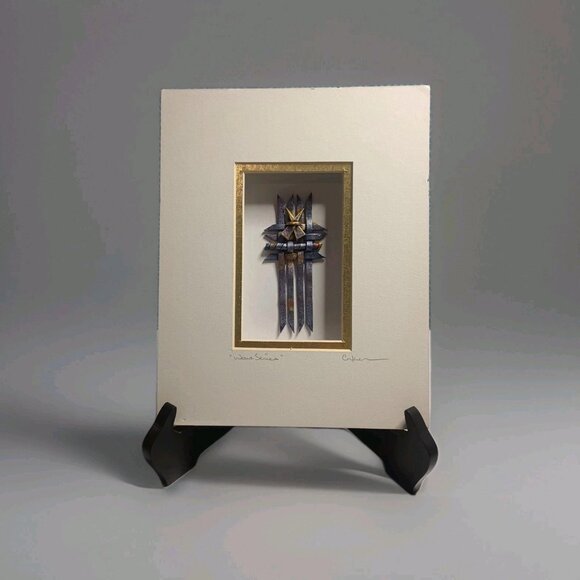 Kathryn Cukier "Weave Series" Abstract Mixed Media 8 x 10 Shadowbox Signed - Picture 1 of 10